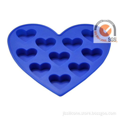 Sgs Silicone Ice Maker Ice Cube Trays In Heart Style